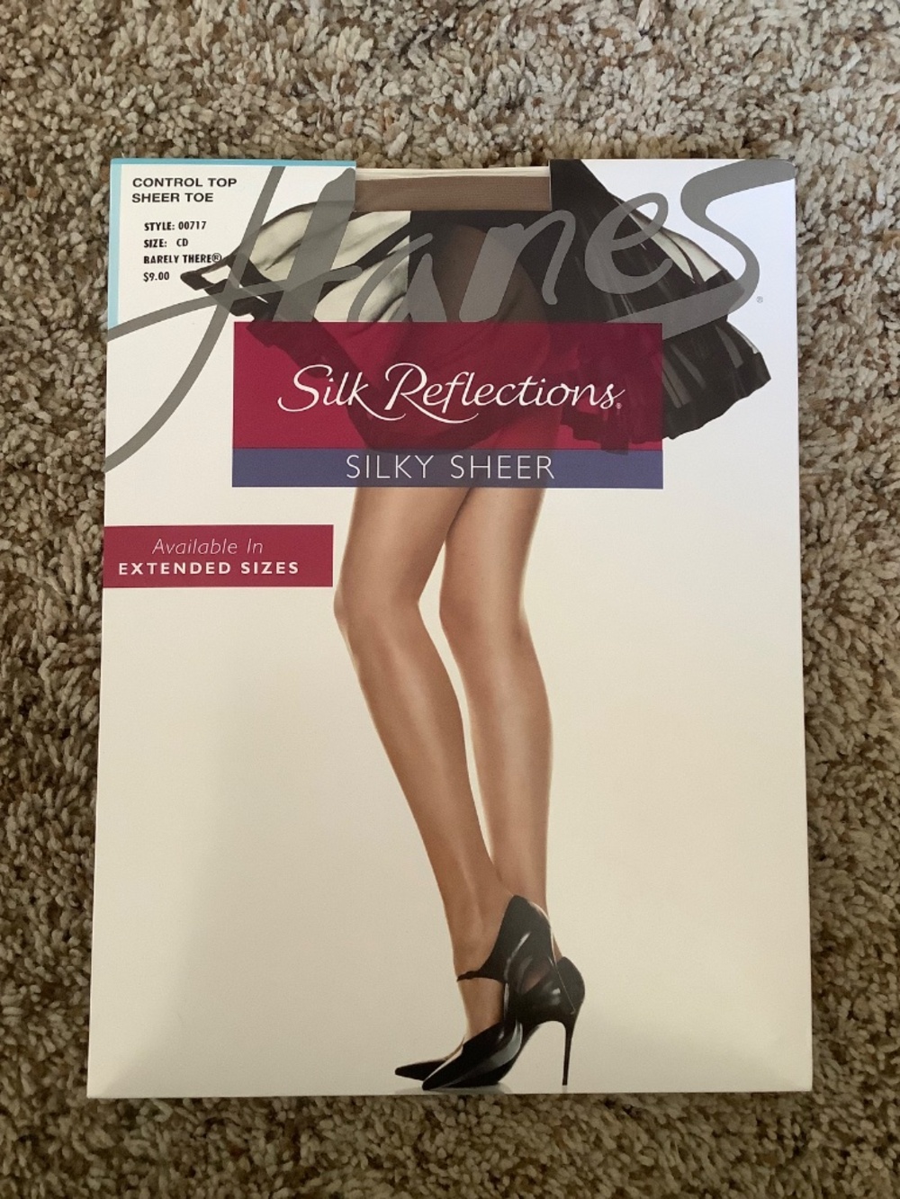 5 Pairs HANES Silk Reflections Control Top PANTYHOSE Size CD Nylons NEW Tan - Picture 8 of 11